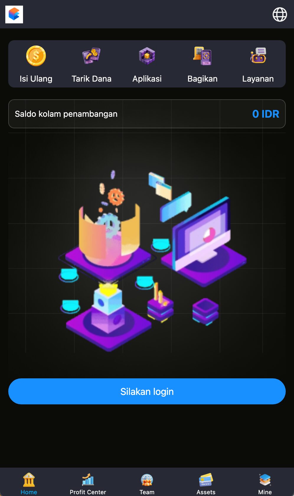 EcosMining サイトスクリーンショット