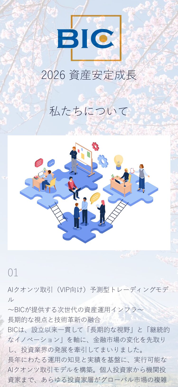 BIC サイトスクリーンショット