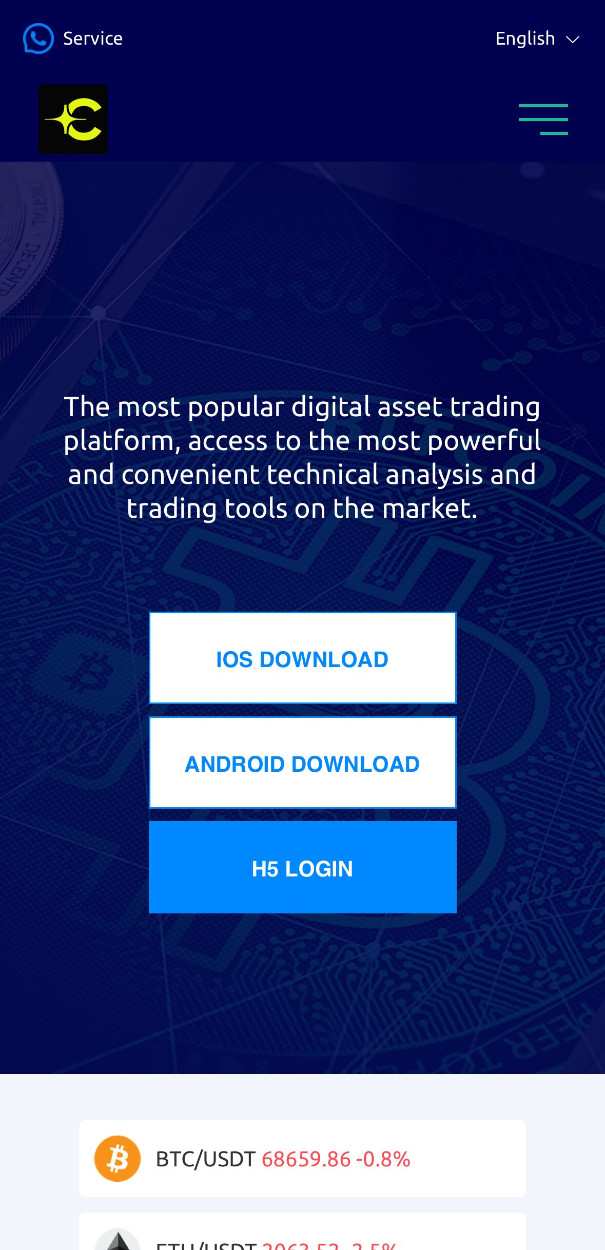 Coinflare サイトスクリーンショット
