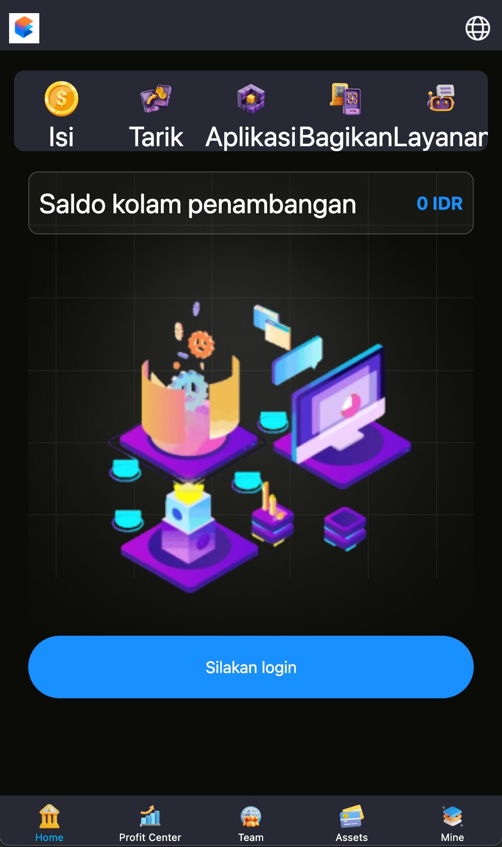 EcosMining サイトスクリーンショット