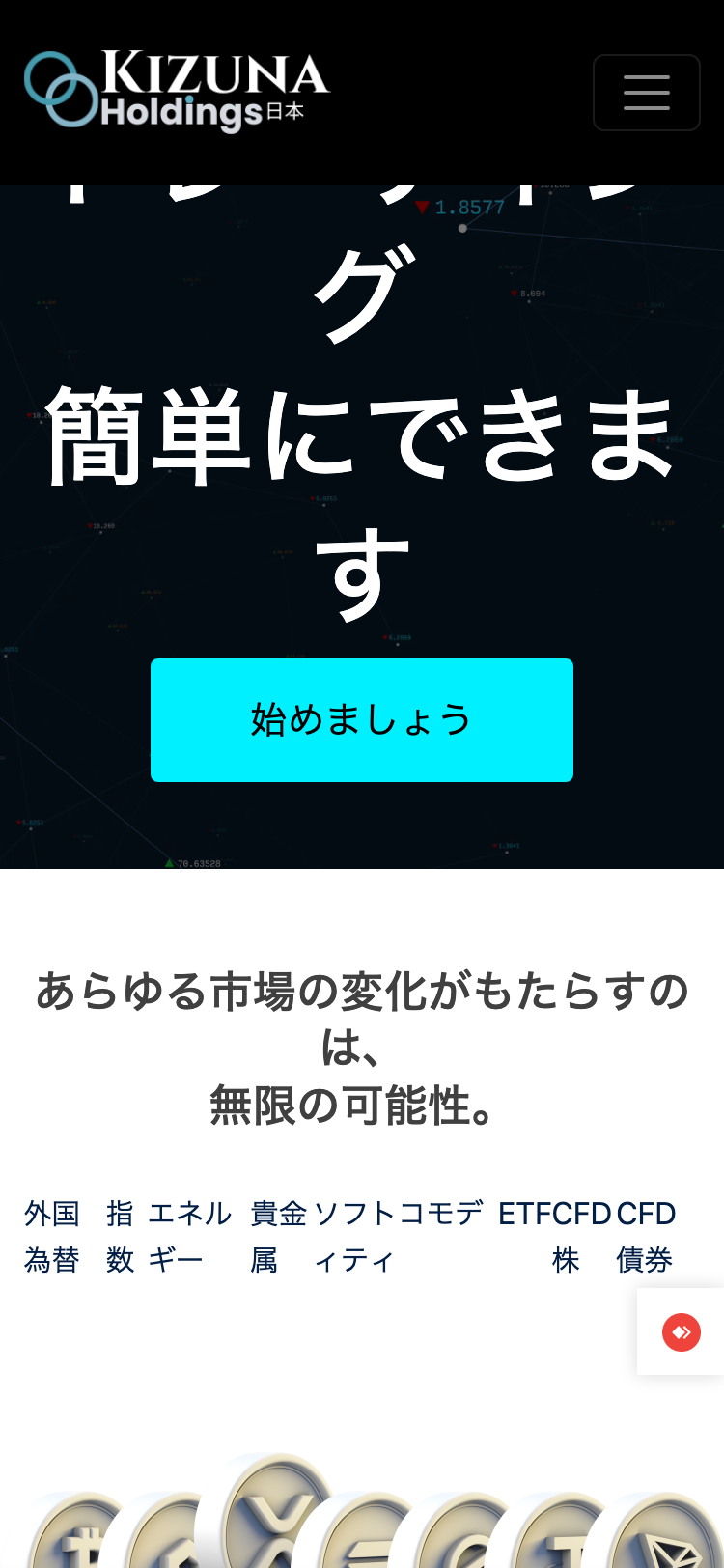 KIZUNA Holdings JP サイトスクリーンショット