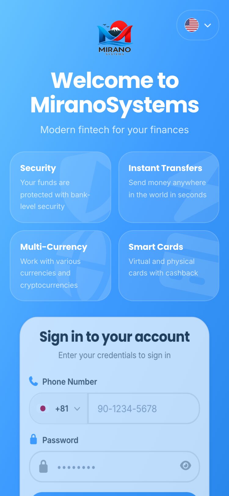 MiranoSystems サイトスクリーンショット