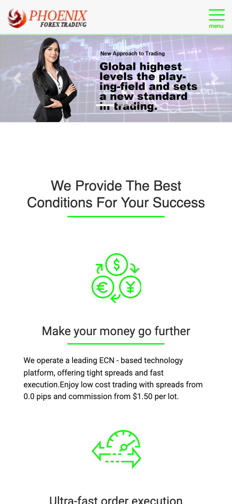 PHOENIX FOREX TRADE サイトスクリーンショット