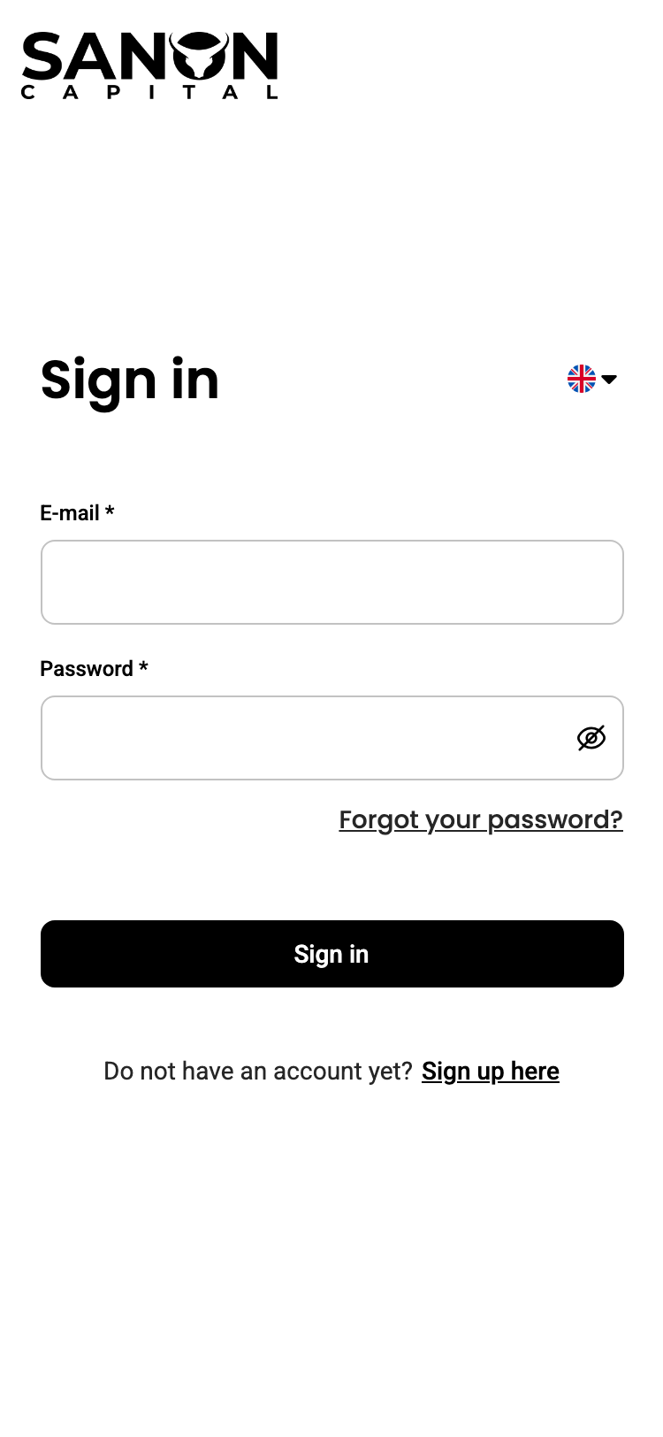 SANON CAPITAL サイトスクリーンショット