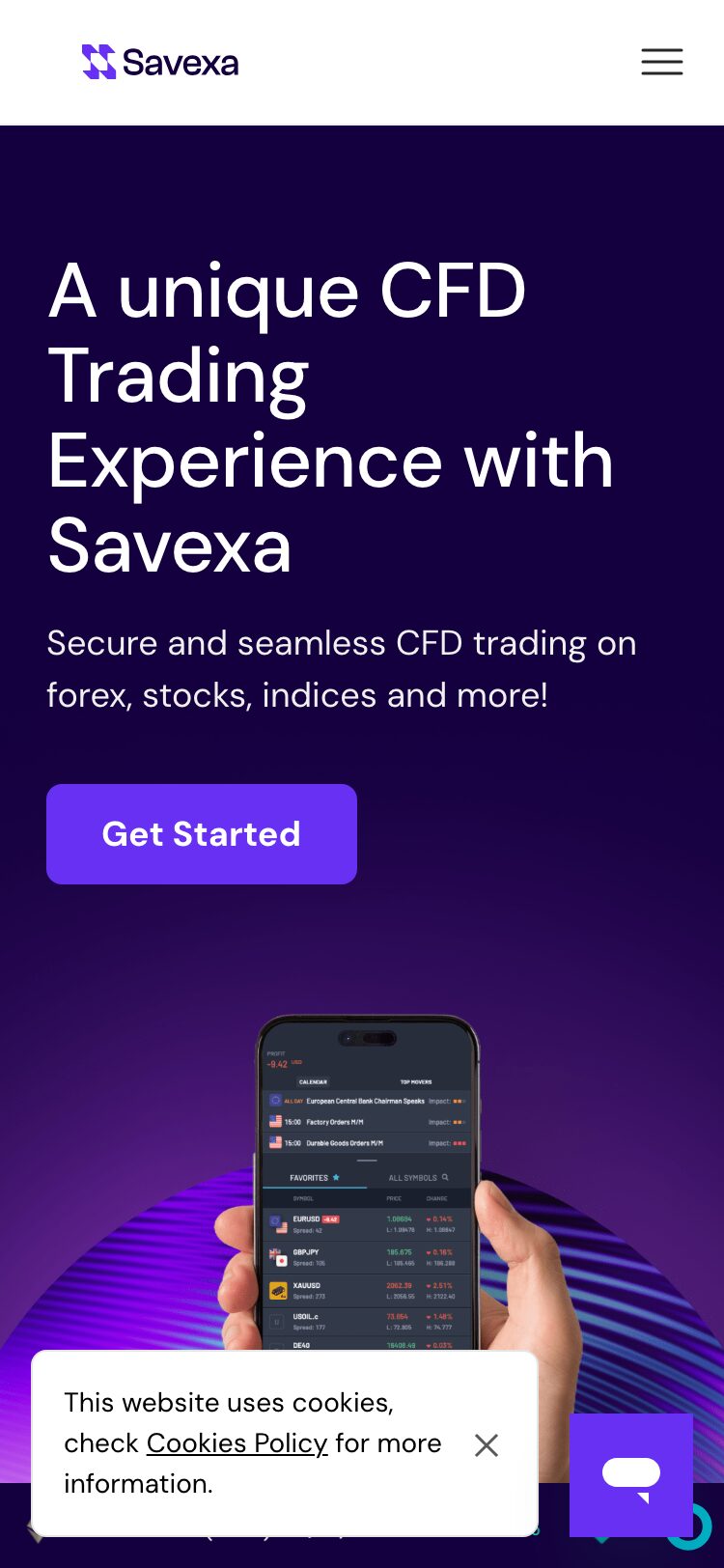 savexa サイトスクリーンショット