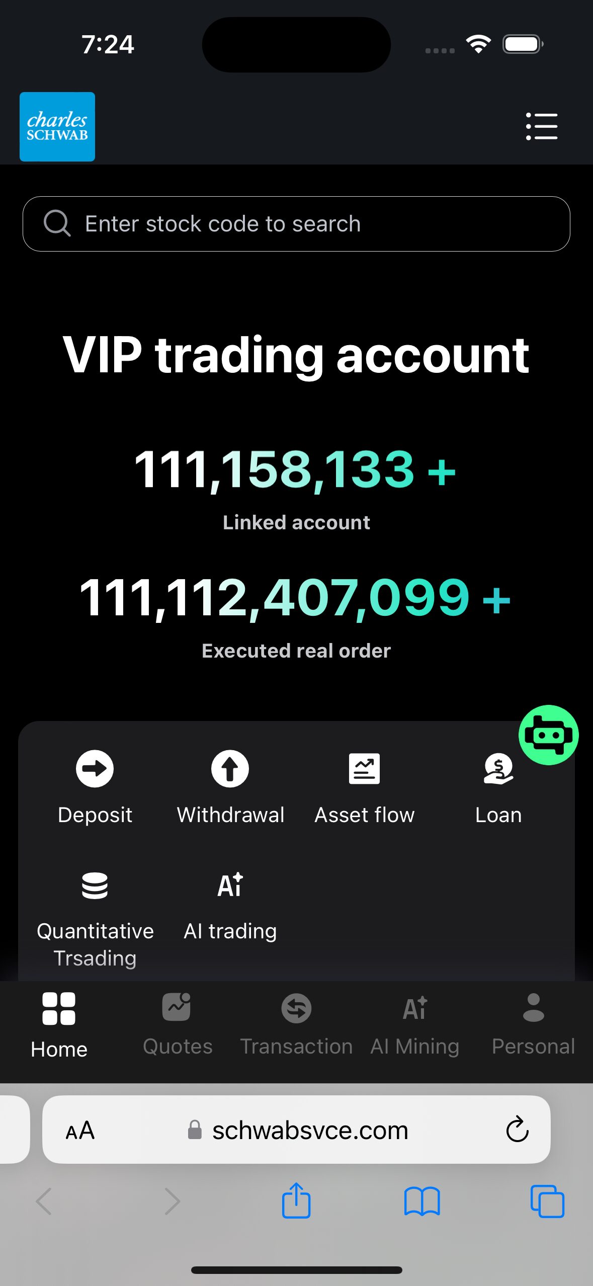 schwabsvce.com サイトスクリーンショット