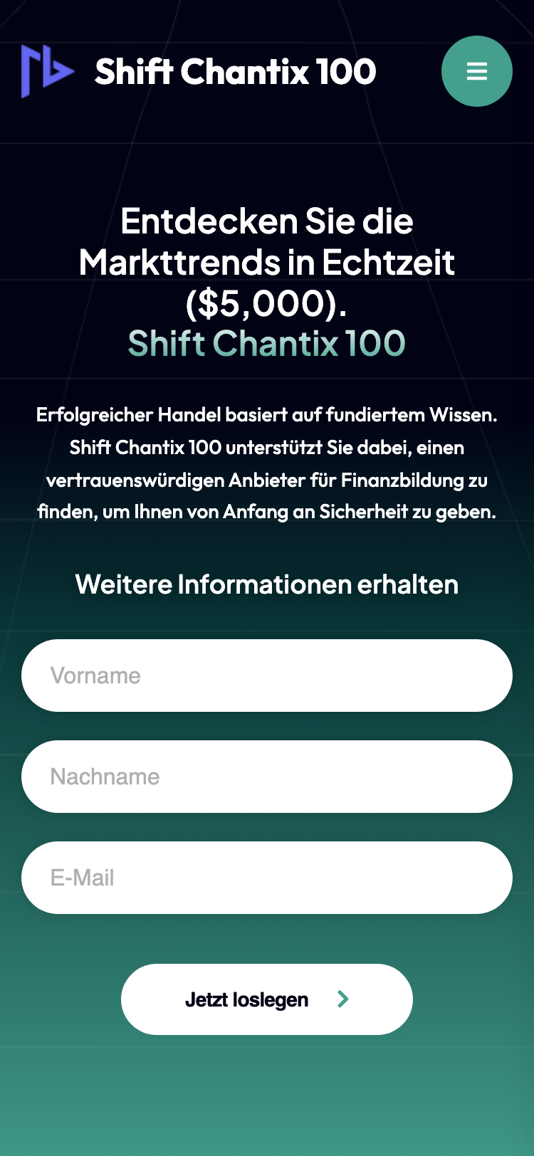Shift Chantix 100 サイトスクリーンショット