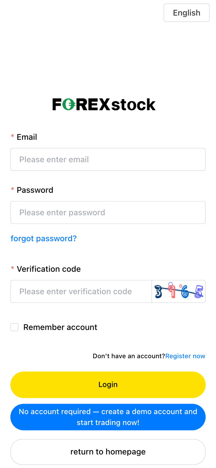 Forexstock サイトスクリーンショット