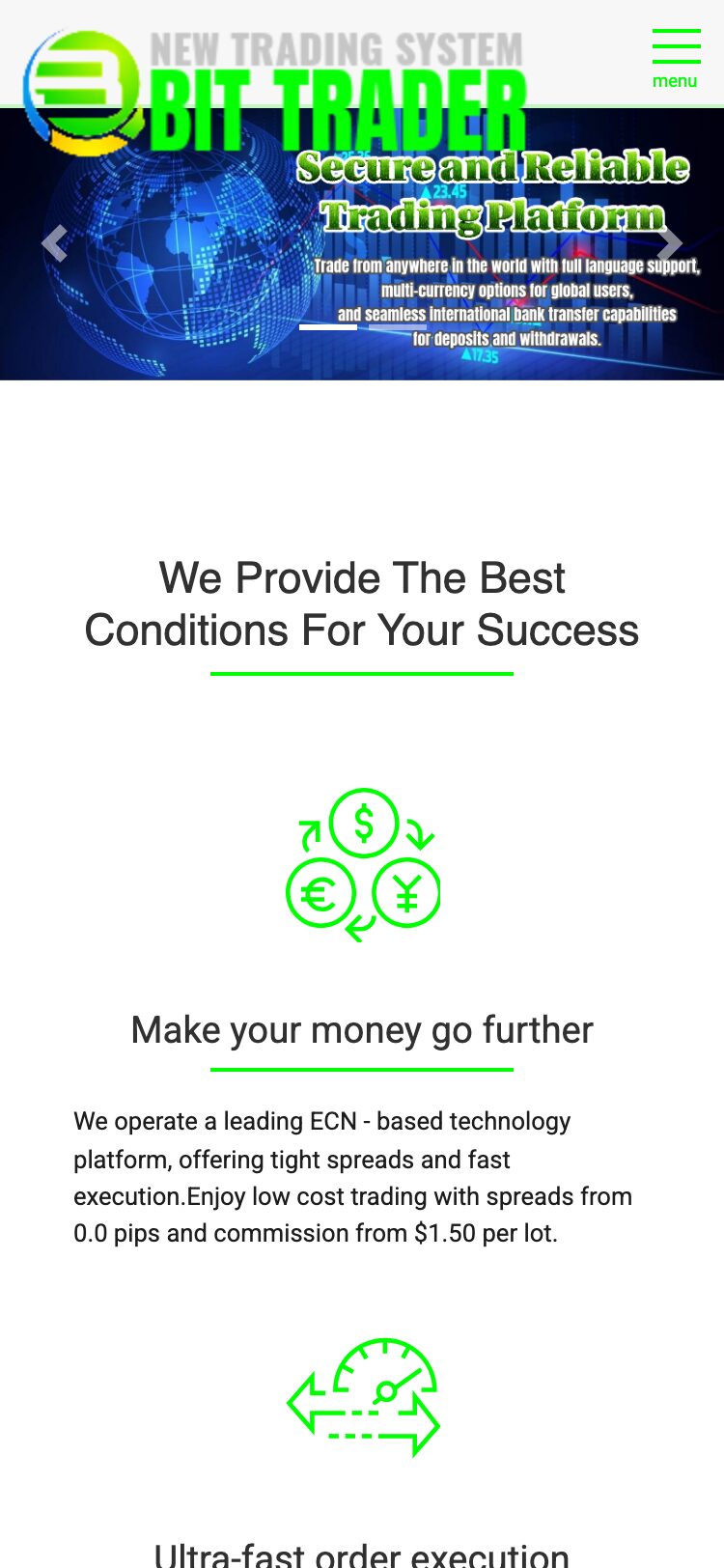 BIT TRADE サイトスクリーンショット