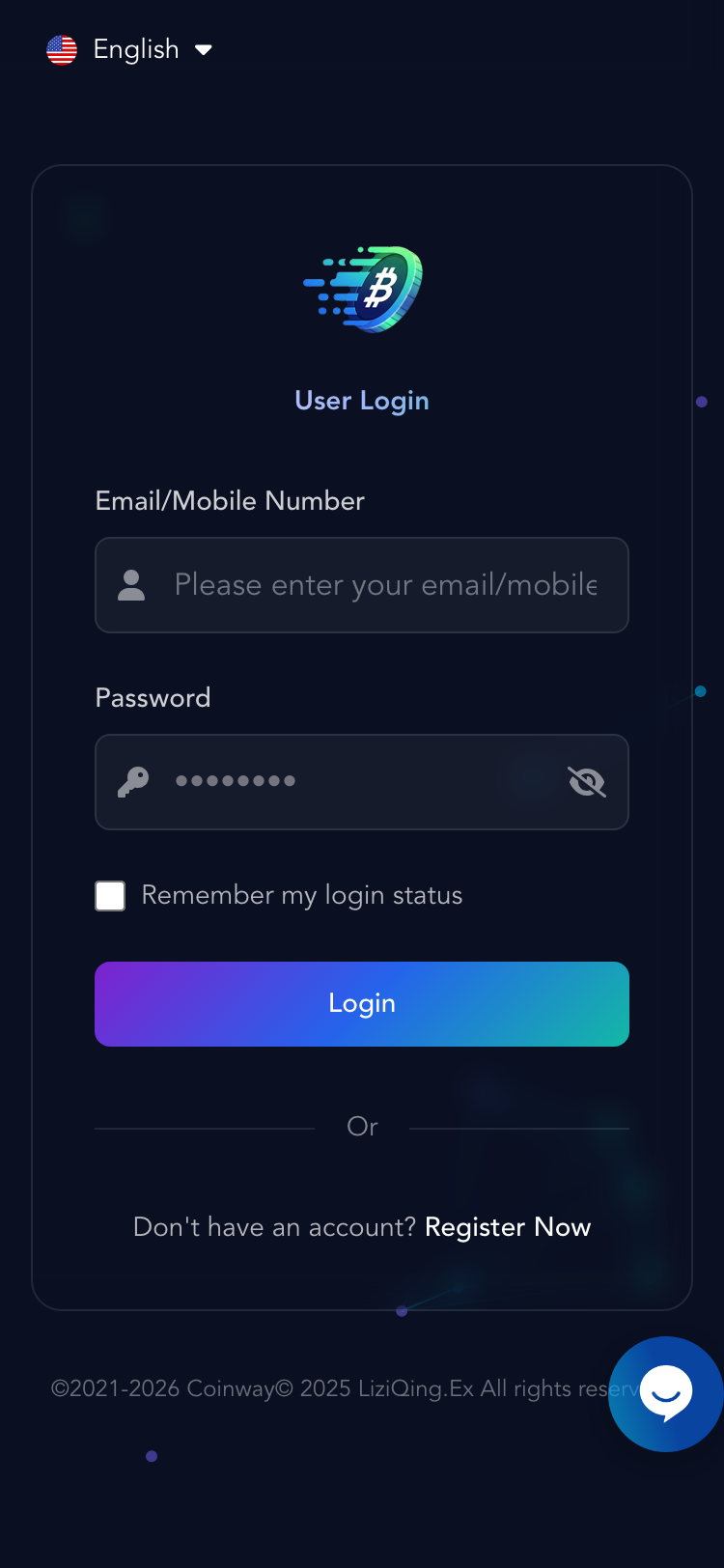 Coinway サイトスクリーンショット