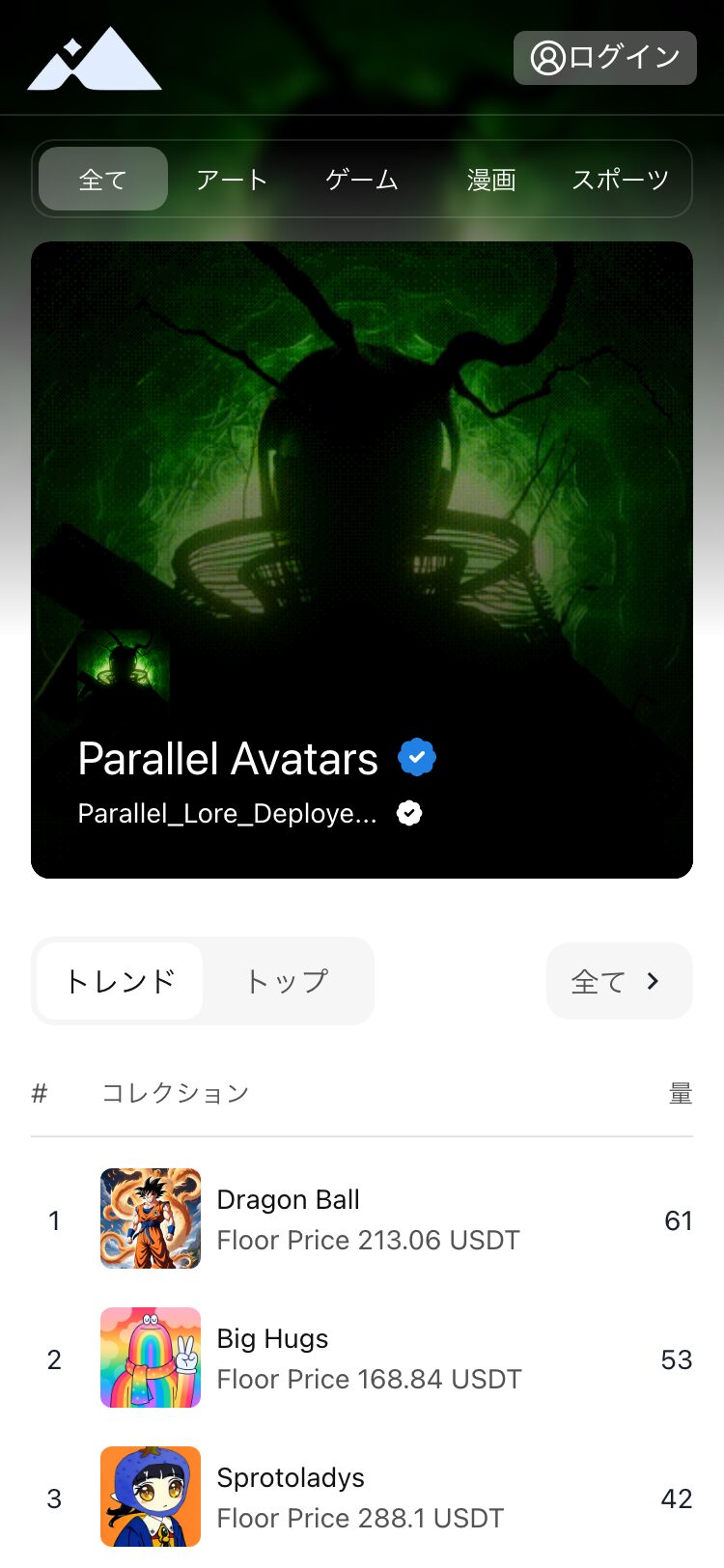 Nftcypher サイトスクリーンショット