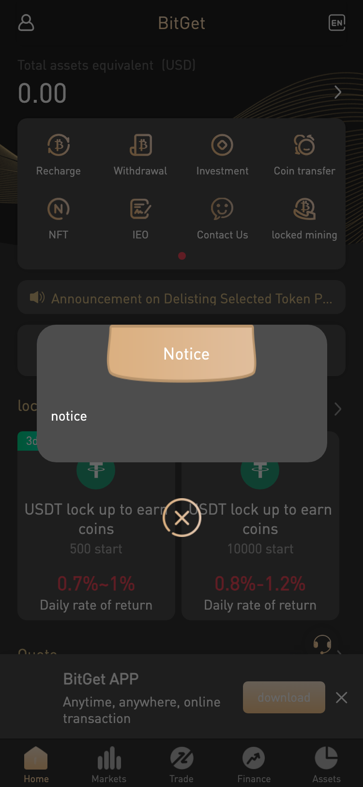 BitGet サイトスクリーンショット