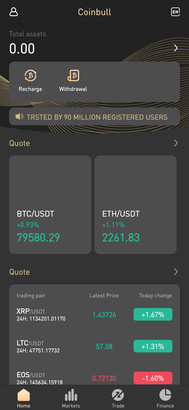 Coinbull サイトスクリーンショット