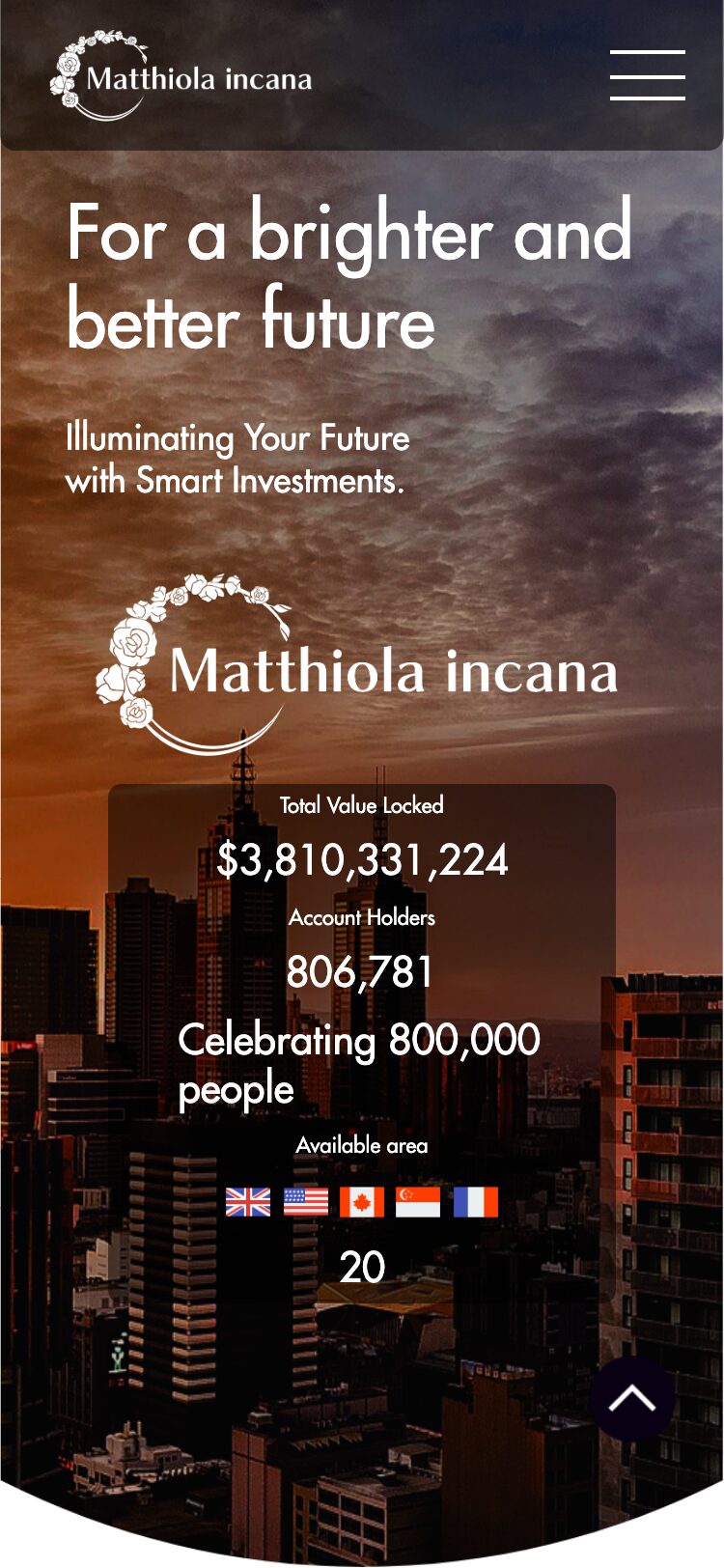 Mathiola incana サイトスクリーンショット