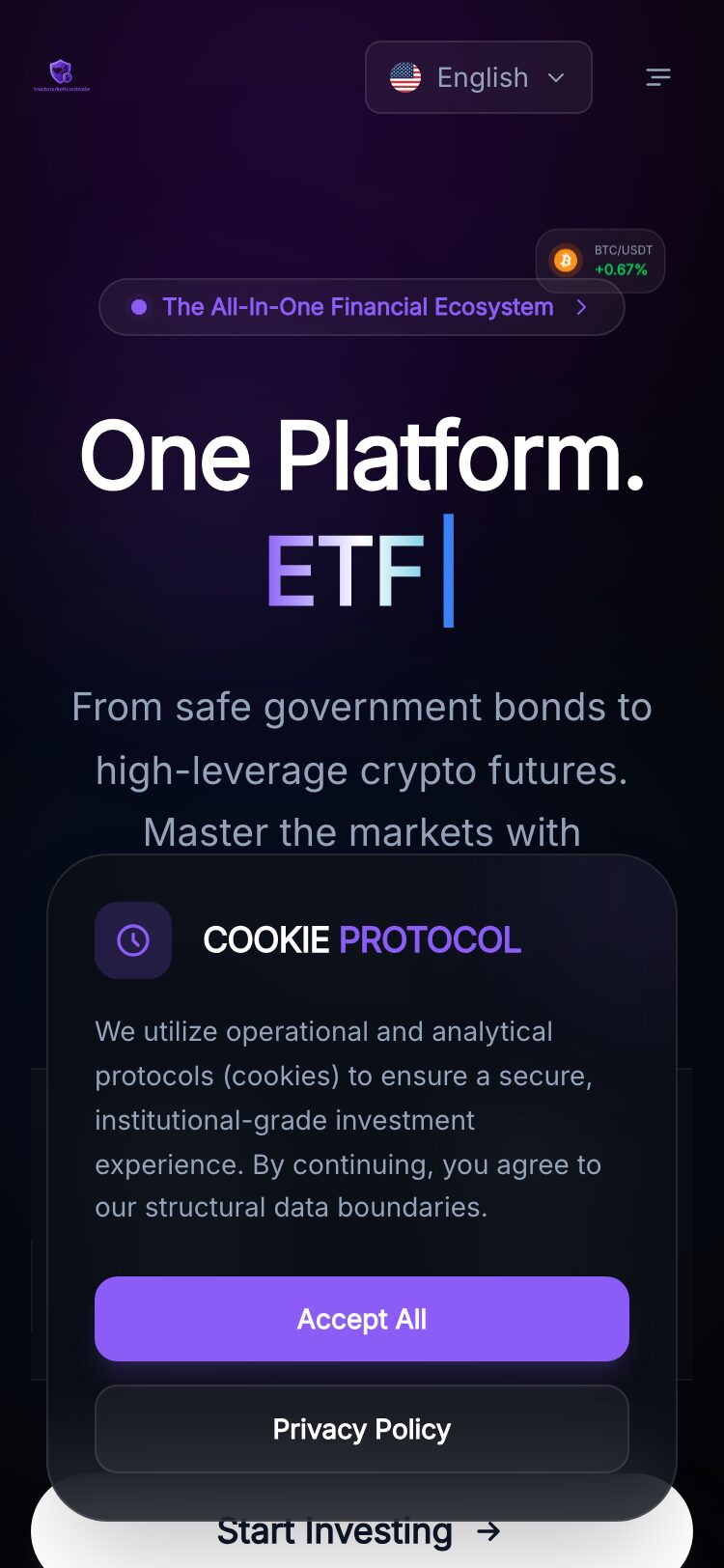 Trust Market Icon Trade サイトスクリーンショット