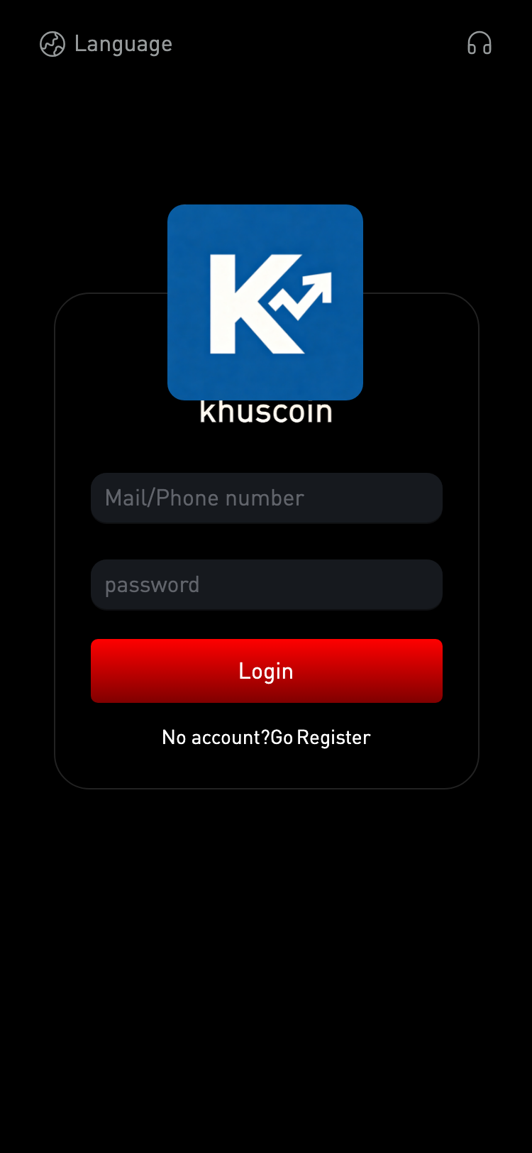KhusCoin サイトスクリーンショット