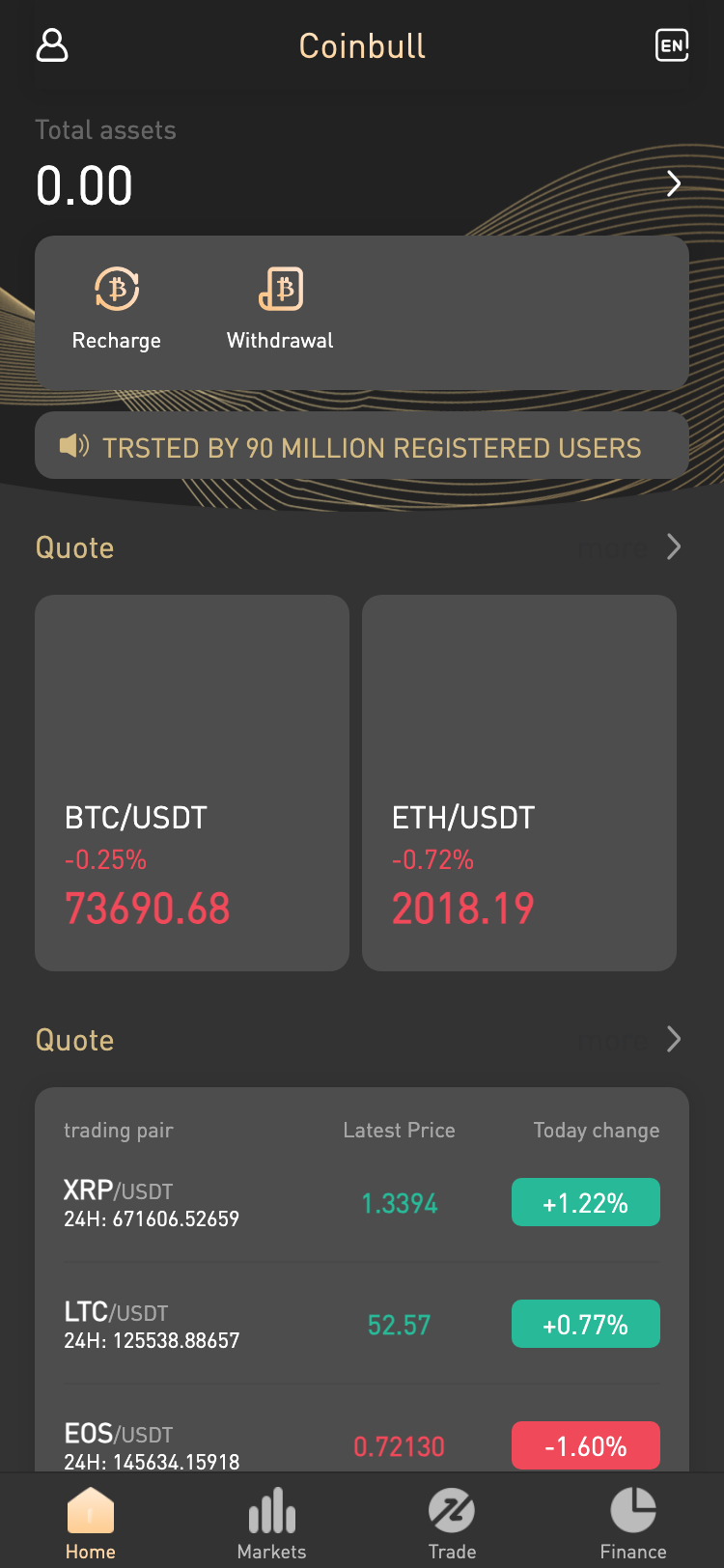Coinbull サイトスクリーンショット