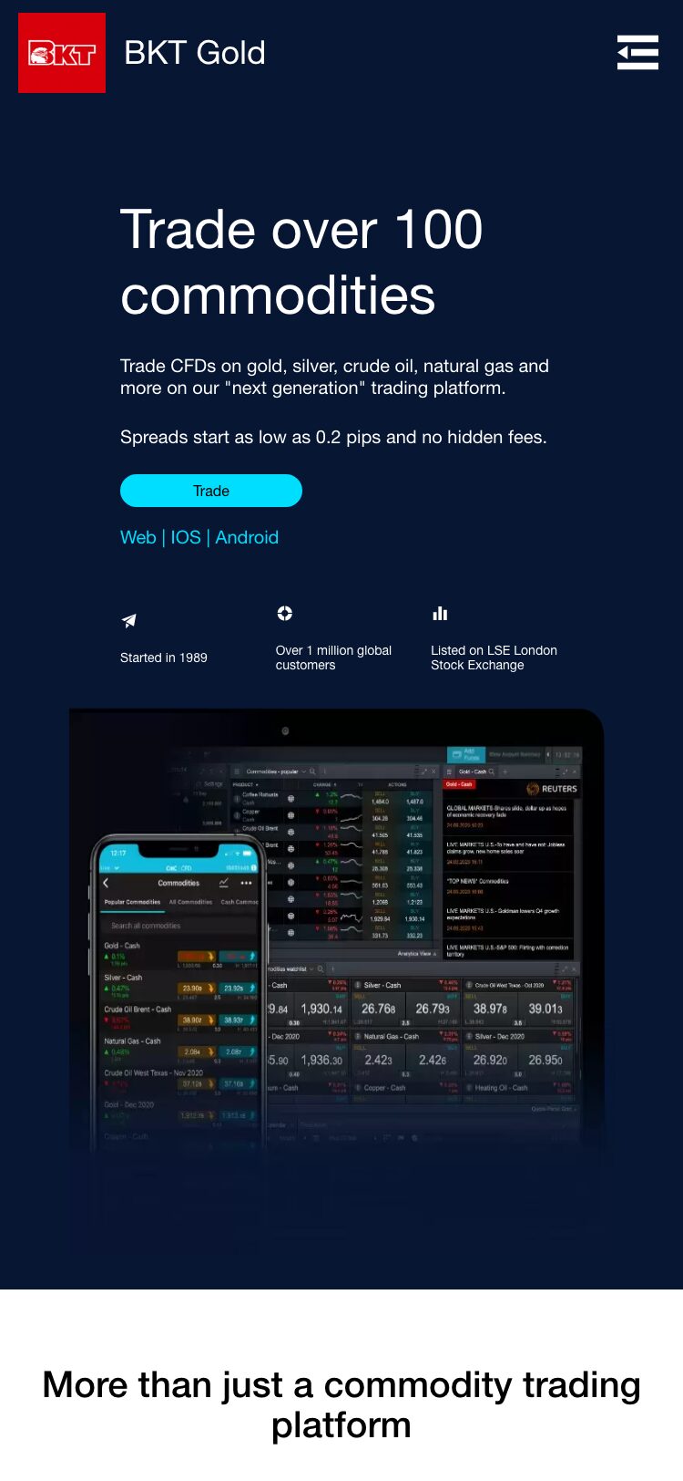 BKT GOLD サイトスクリーンショット