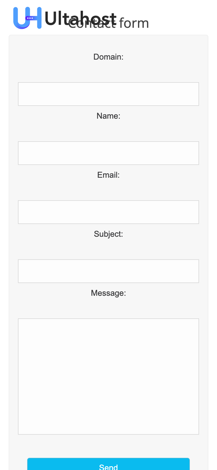 Contact form サイトスクリーンショット