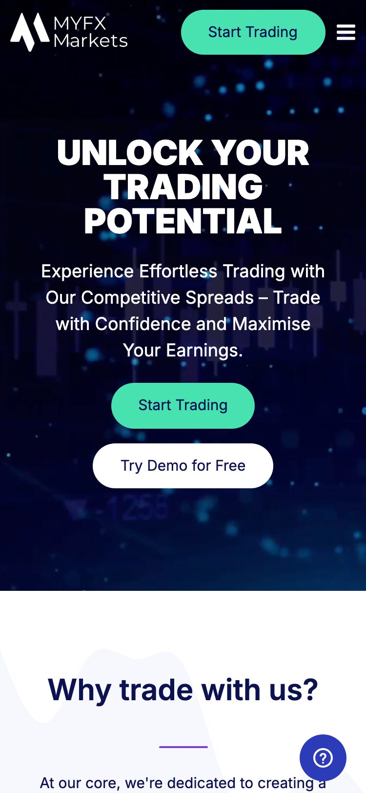 MYFX Markets サイトスクリーンショット