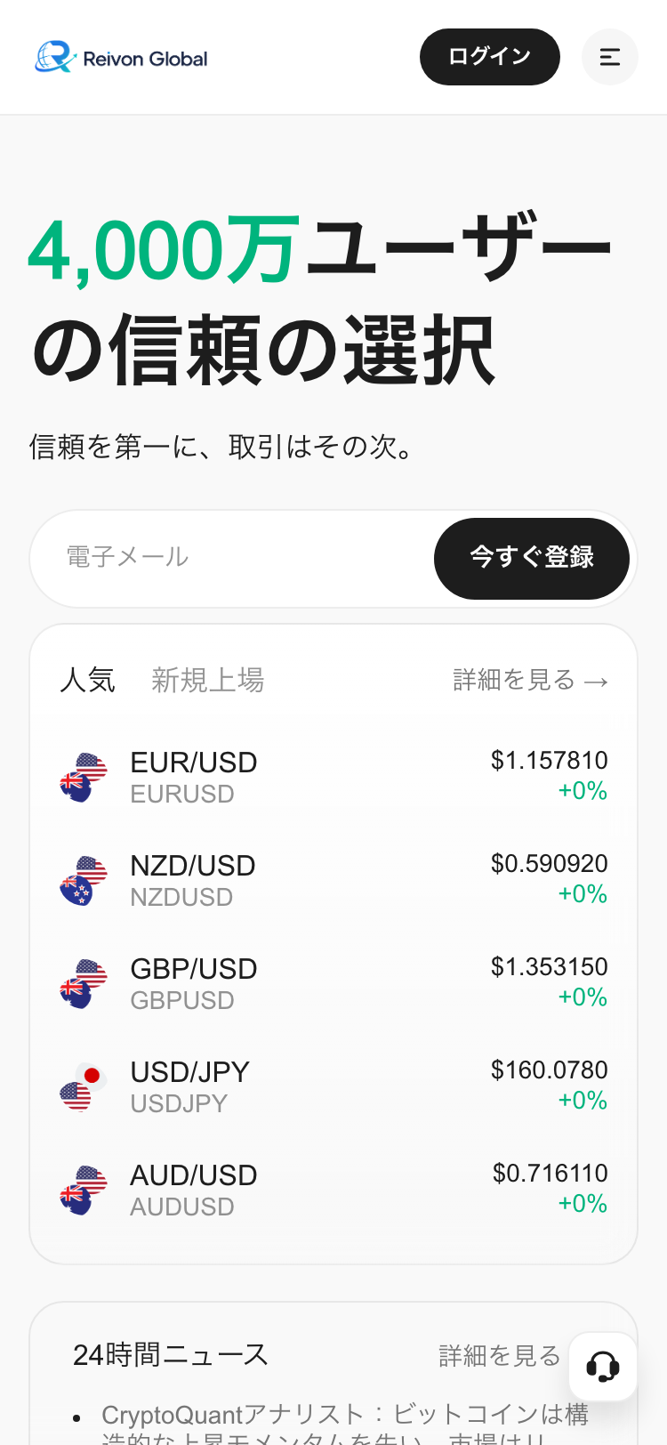 Reivon Global サイトスクリーンショット