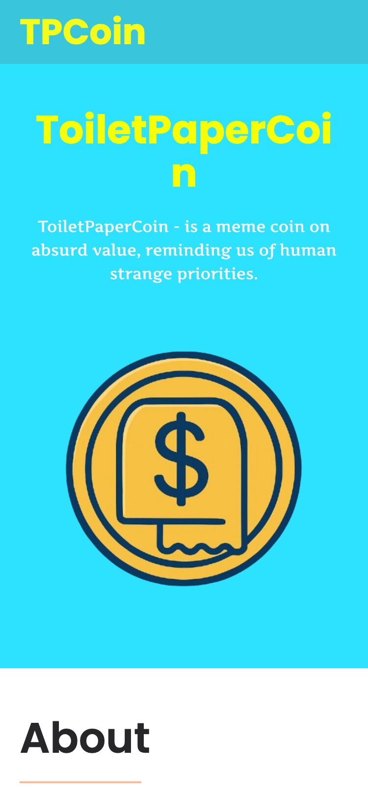 TPC — ToiletPaperCoin サイトスクリーンショット