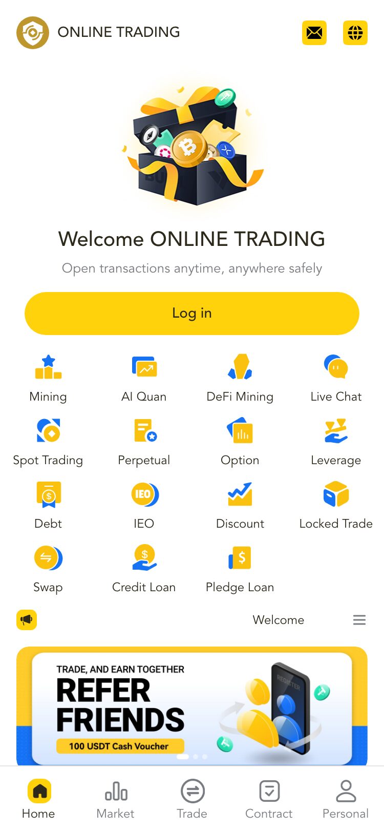 ONLINE TRADING サイトスクリーンショット