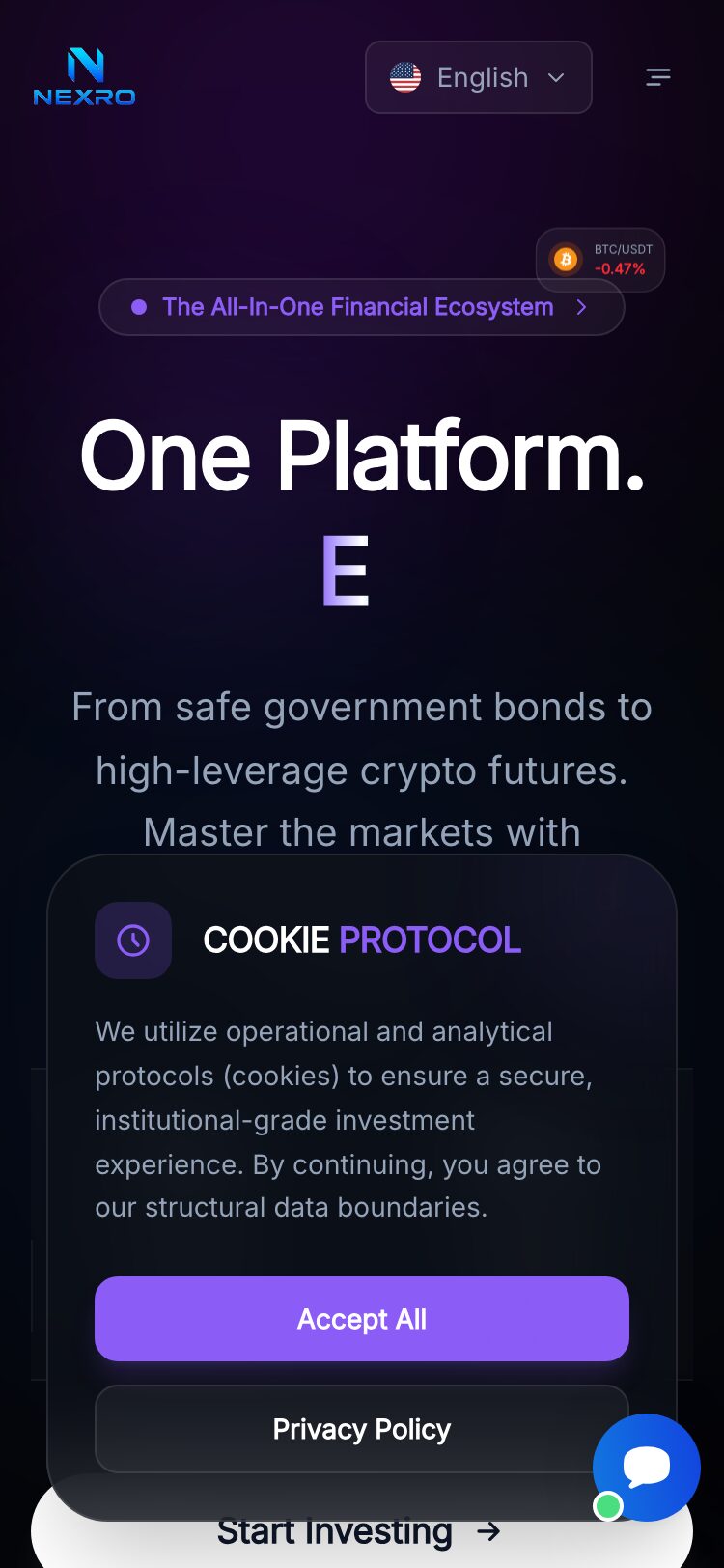 Nexro Capital サイトスクリーンショット