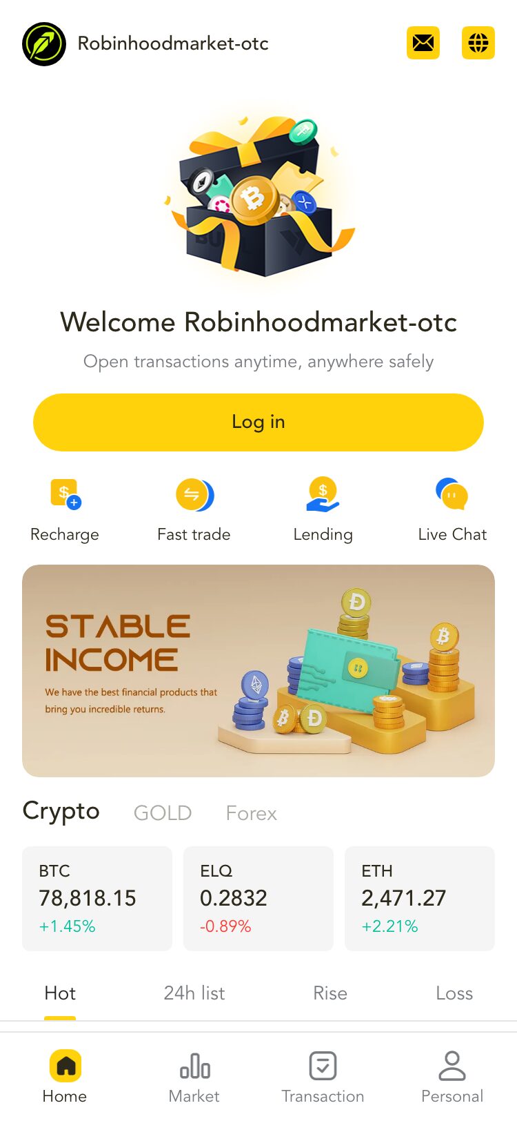 Robinhoodmarket-otc サイトスクリーンショット