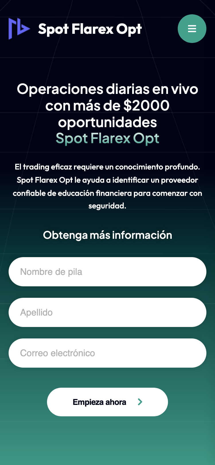 Spot Flarex Opt サイトスクリーンショット